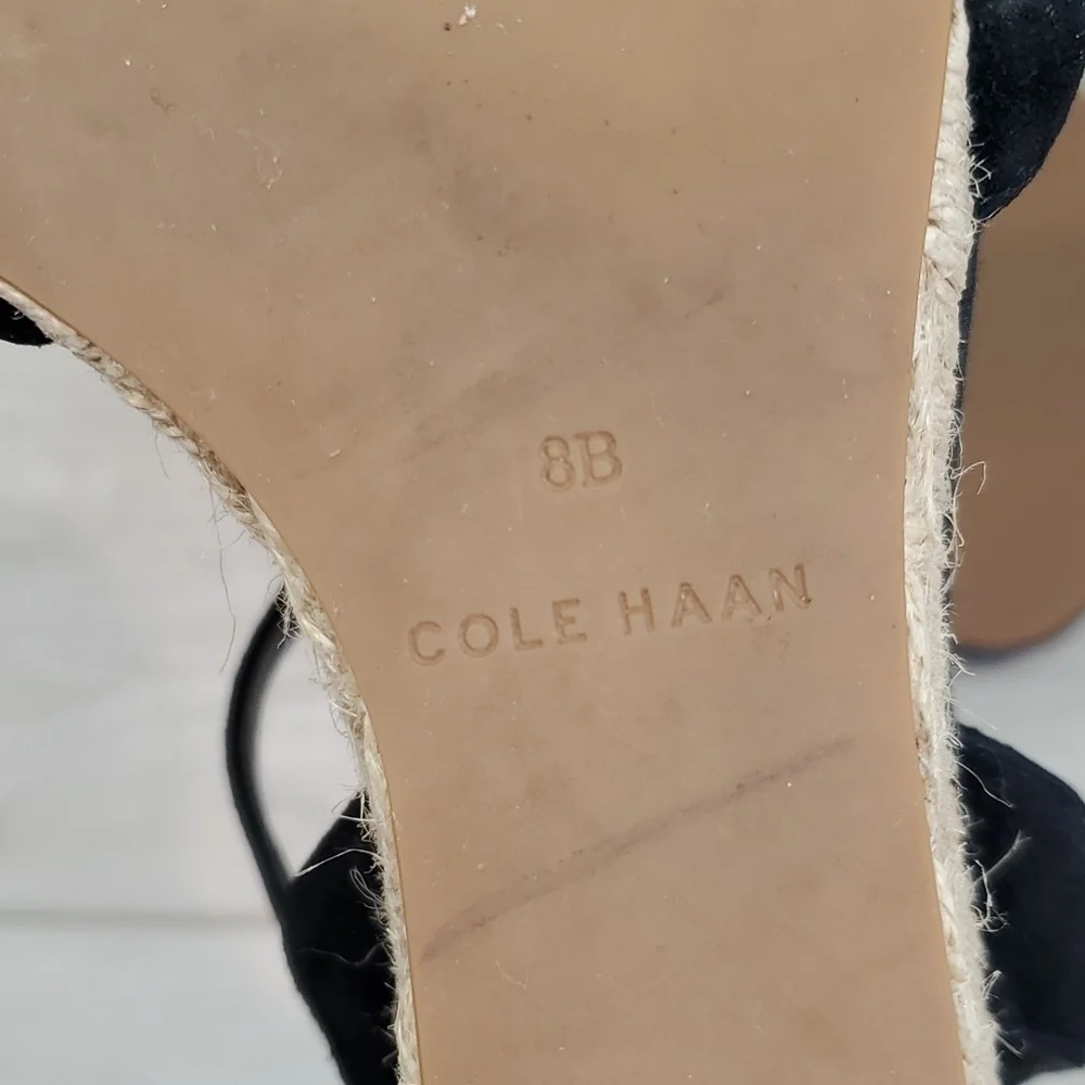 Cole Haan Women Jasmine Espadrille Wedge Ankle Strap Comfort shoes sandals 8